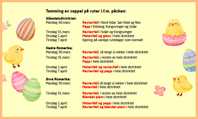 Påske info